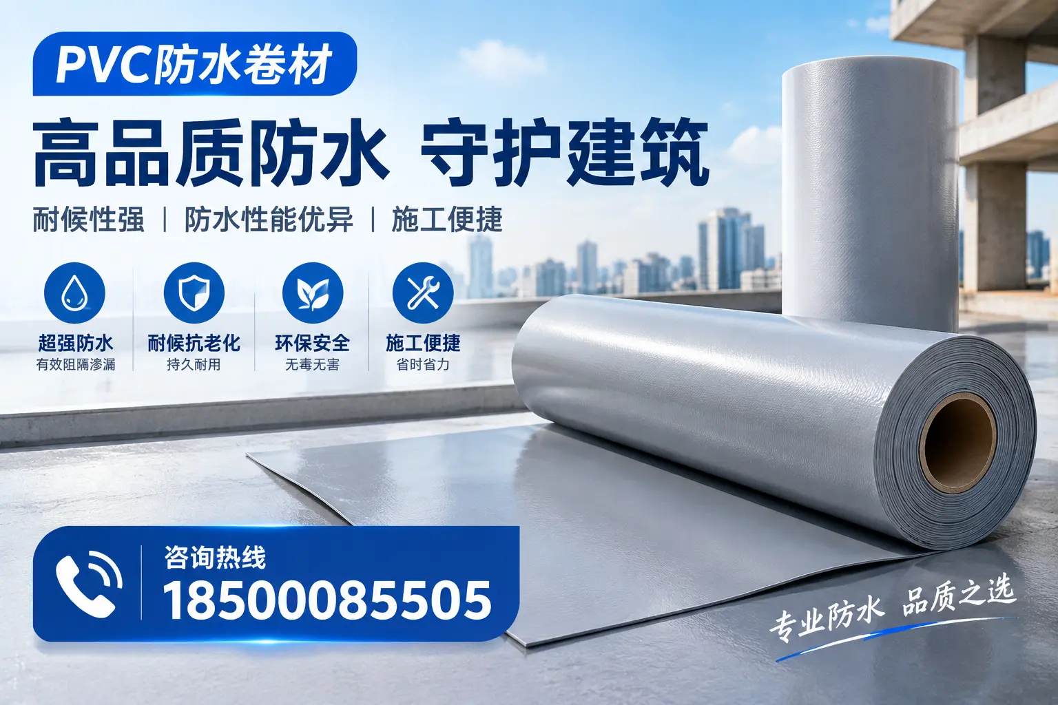 PVC防水卷材的防水效果评测，适合三明的科学依据